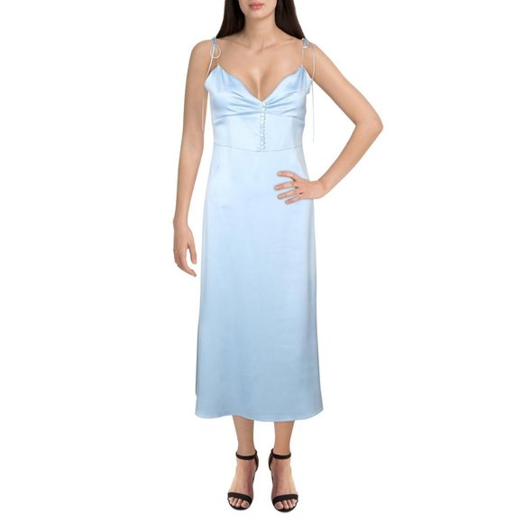 NWT 🌟Host Pick🌟DANIELLE BERNSTEIN SATIN MIDI SLIP DRESS - sz 16 - Picture 2 of 10